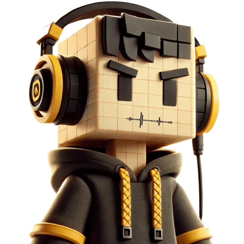 3D character with headphones